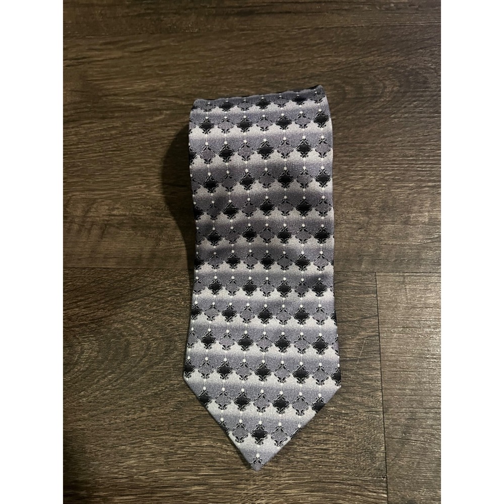 Giorgio Cosani Mens Necktie 100% Silk Geometric Diamond Grey OS